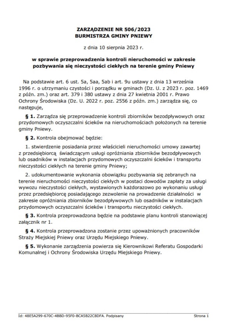 zarządzenie