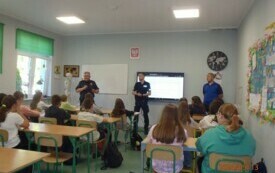 Straż Miejska i Policja z wizytą w Szkole Podstawowej w Nojewie (2)