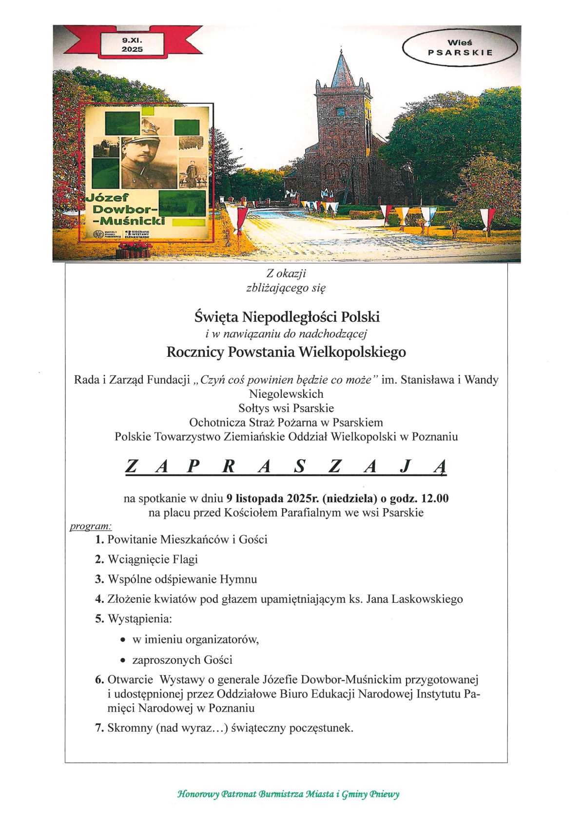 Święto Niepodległości Psarskie Plakat