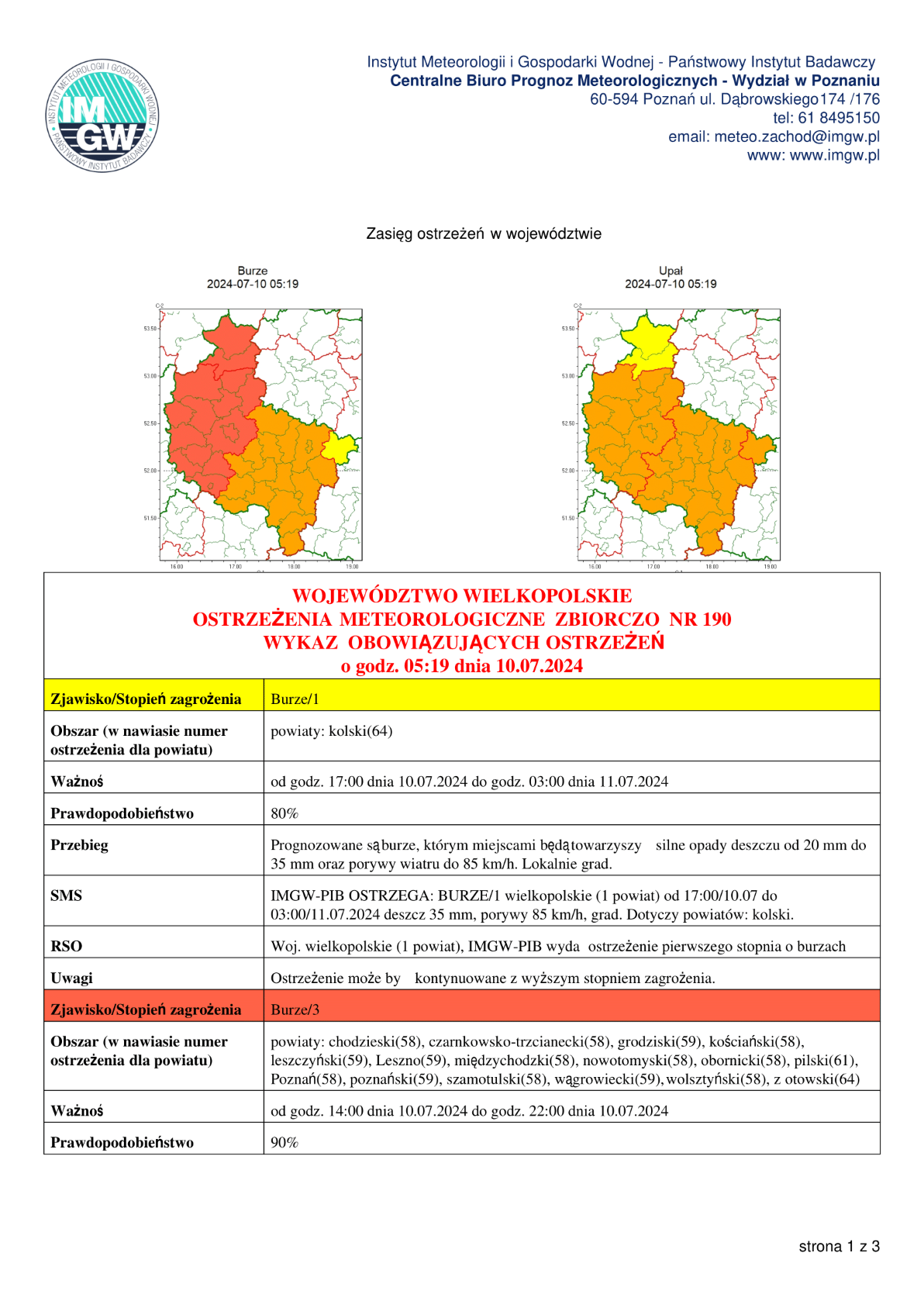 Ostrzeżenie meteorologiczne