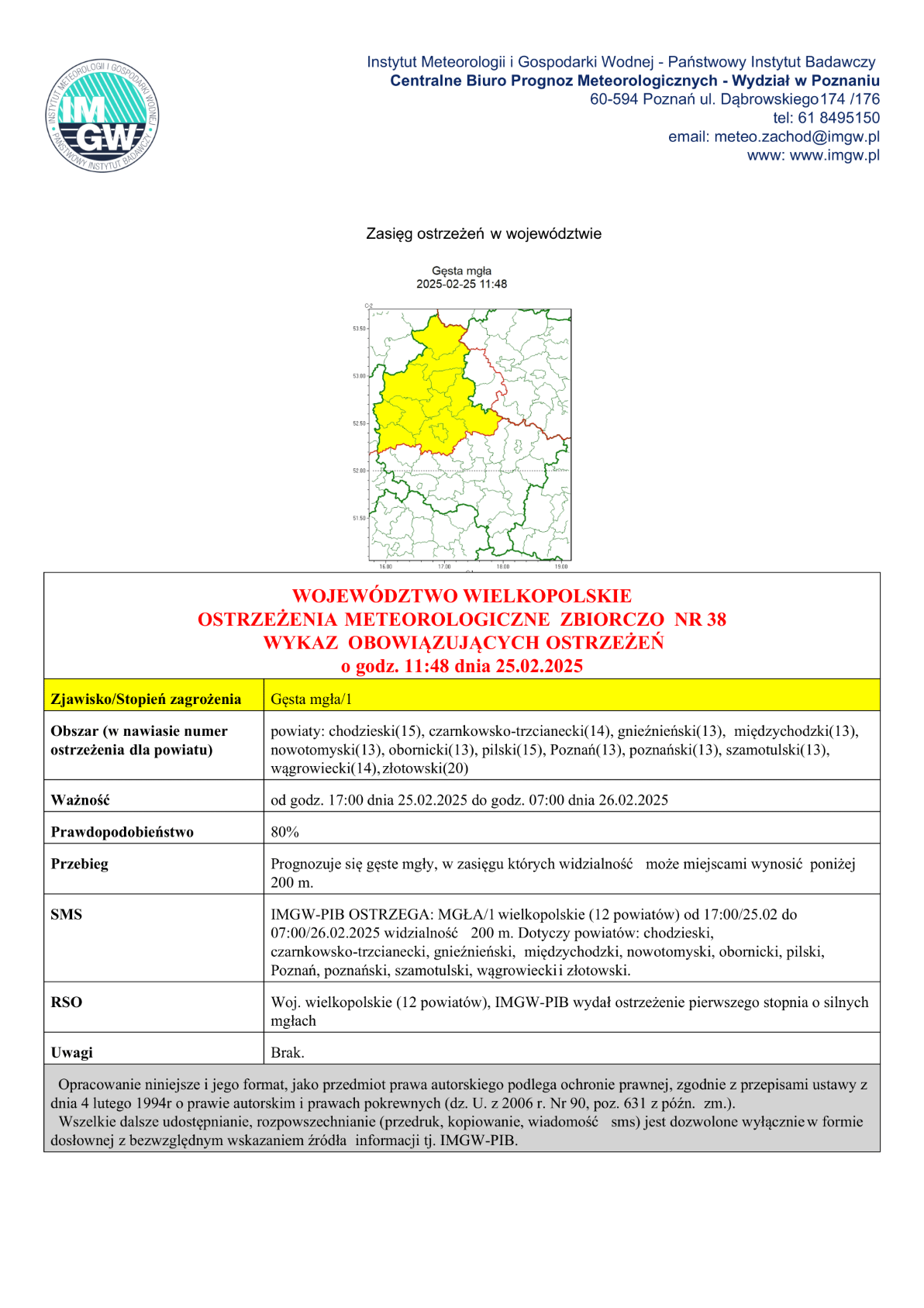 Ostrzeżenie meteorologiczne