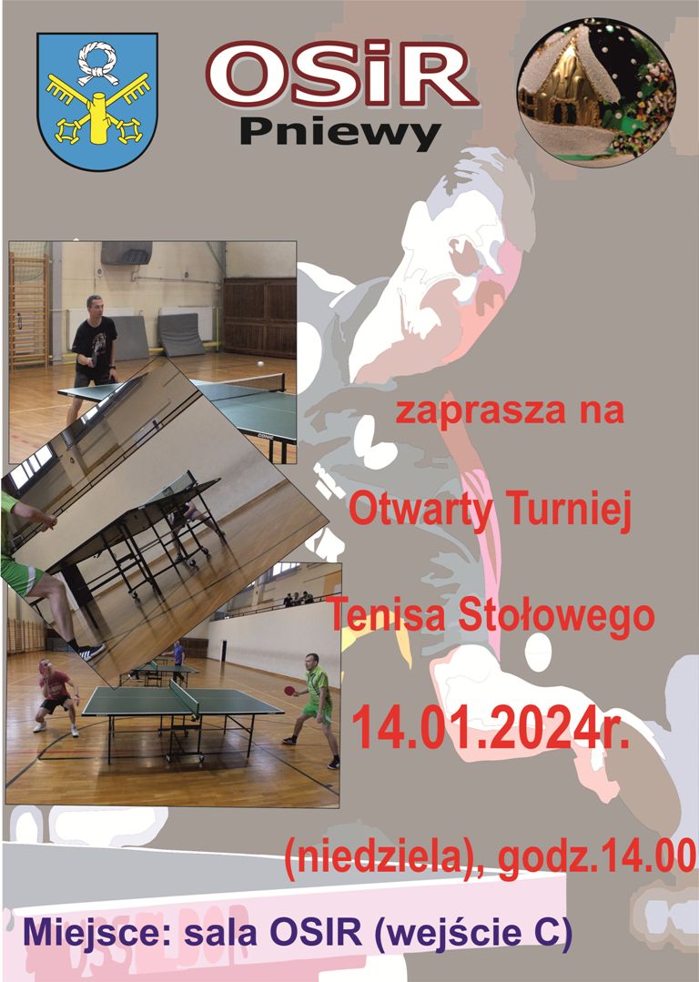 Plakat-turniej tenisa stołowego