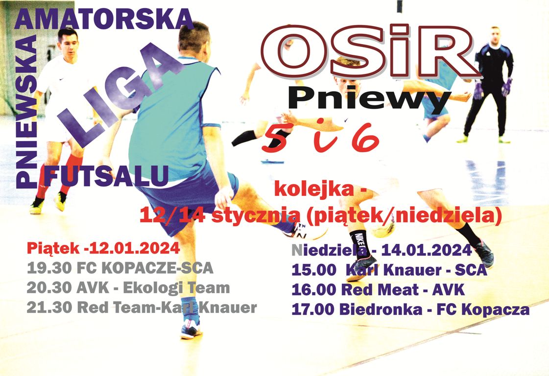 Plakat wydarzeń w&nbsp;hali OSIR