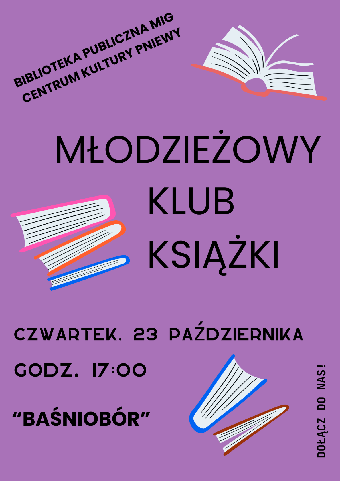 Młodzieżowy Klub Książki zaprasza!