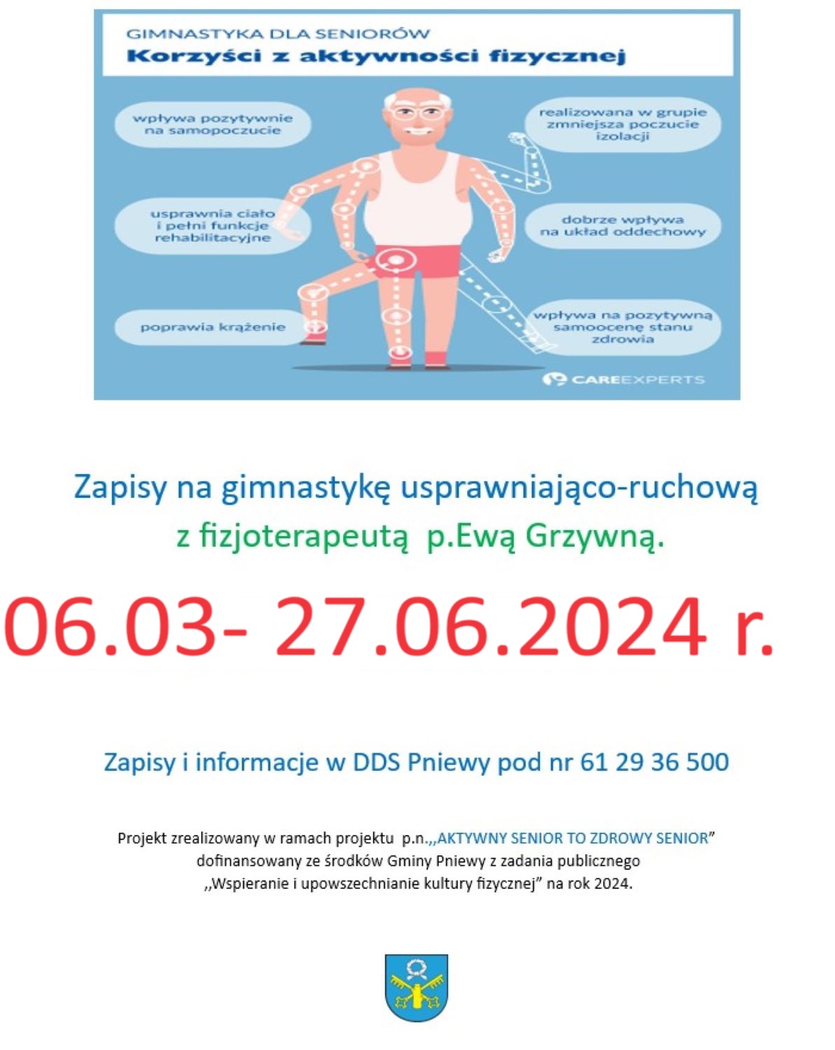 Plakat-gimnastyka dla senior&oacute;w