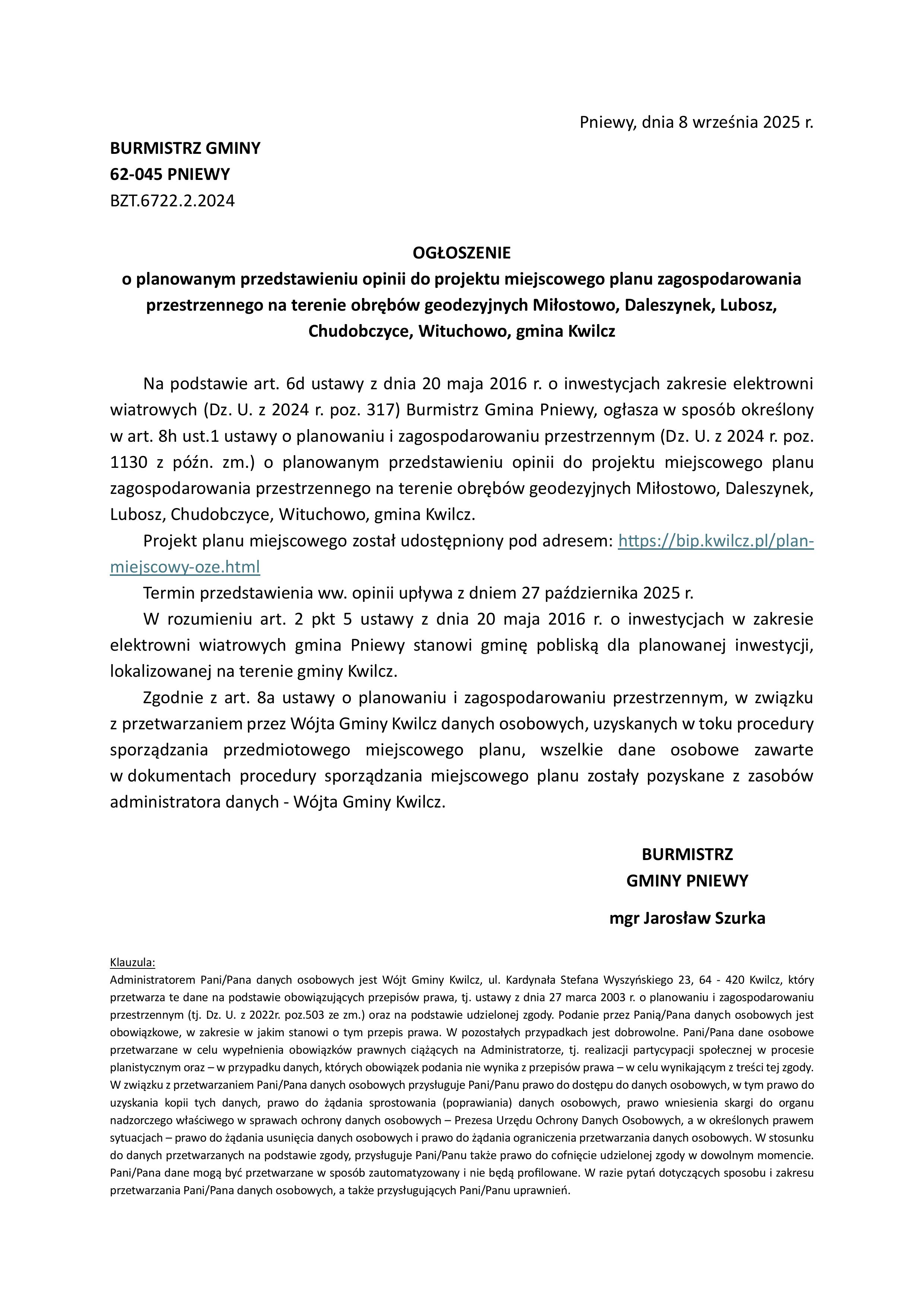 Ogłoszenie