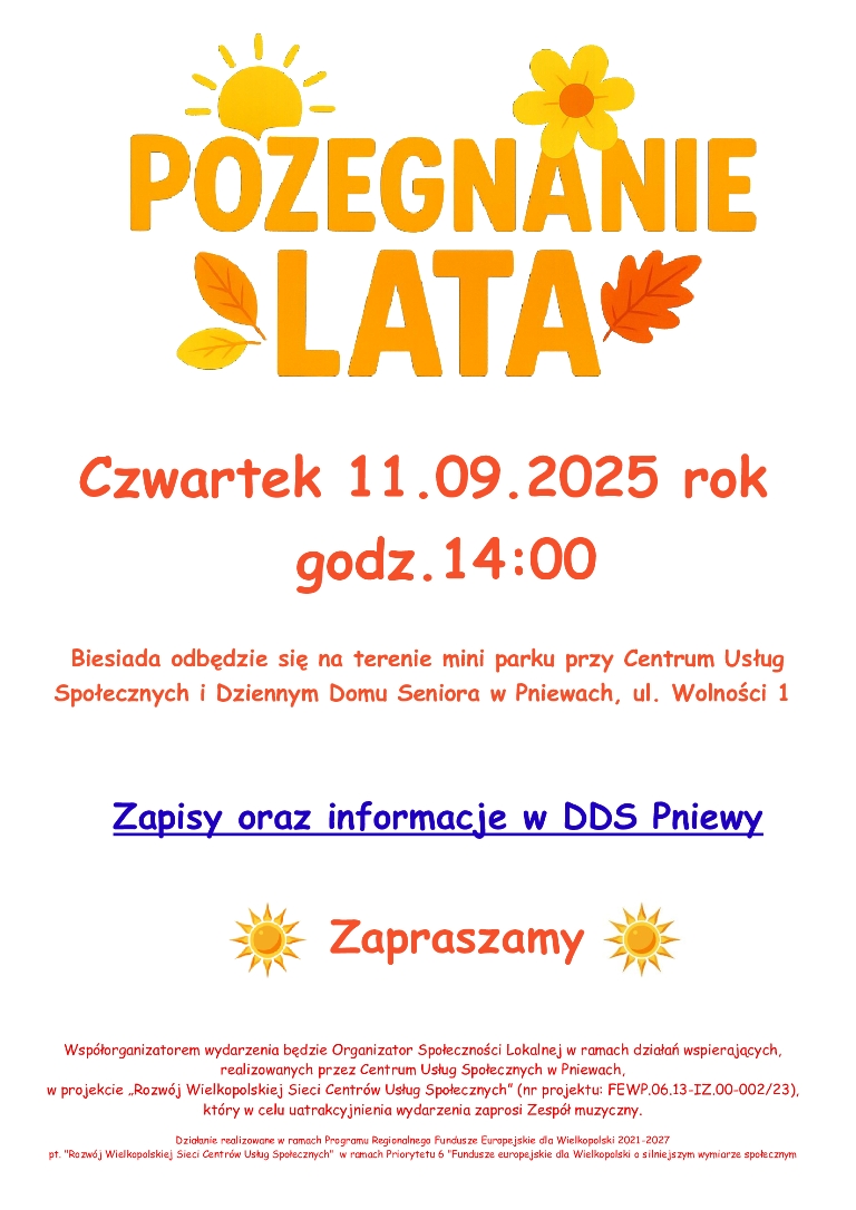 Plakat-pożegnanie lata