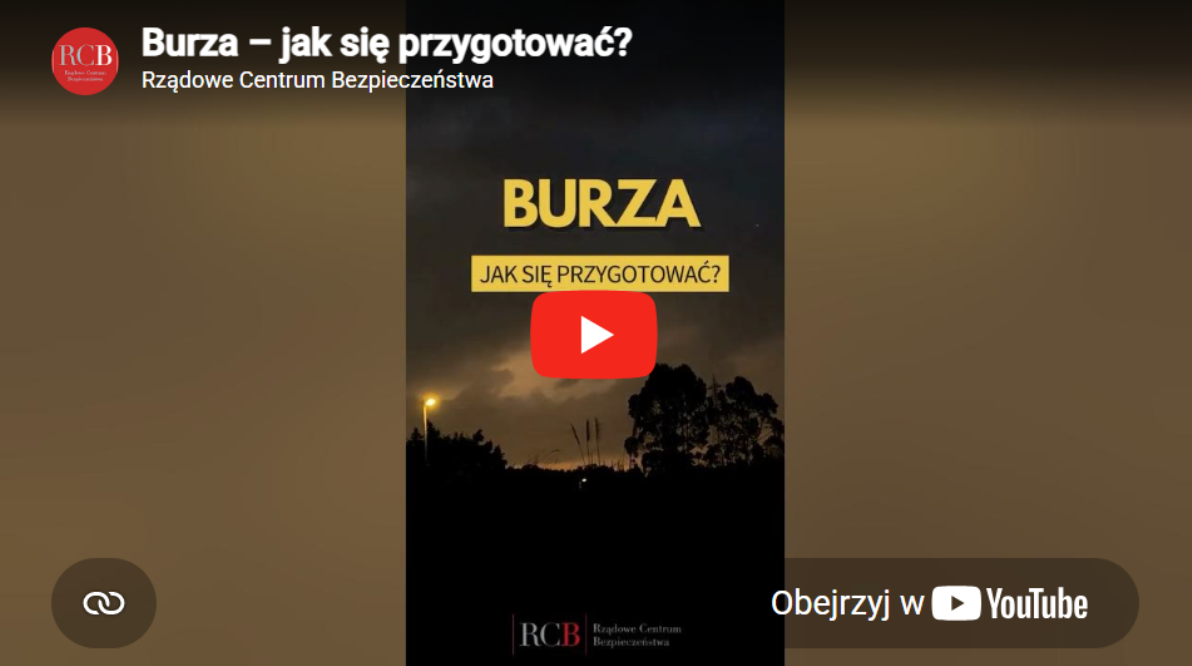 Burza - jak się przygotować - materiał YouTube