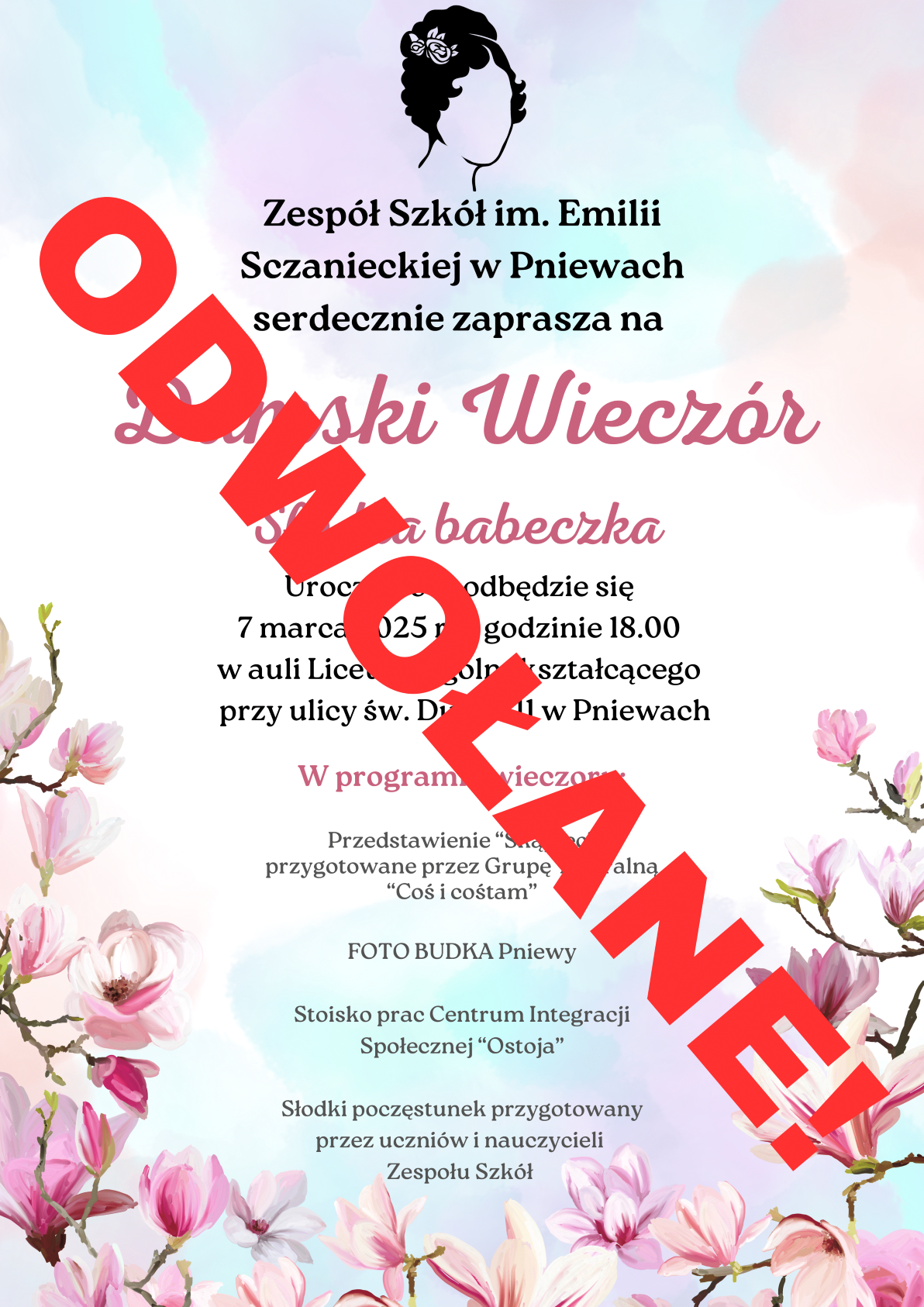 Damski Wiecz&oacute;r &mdash; ODWOŁANY