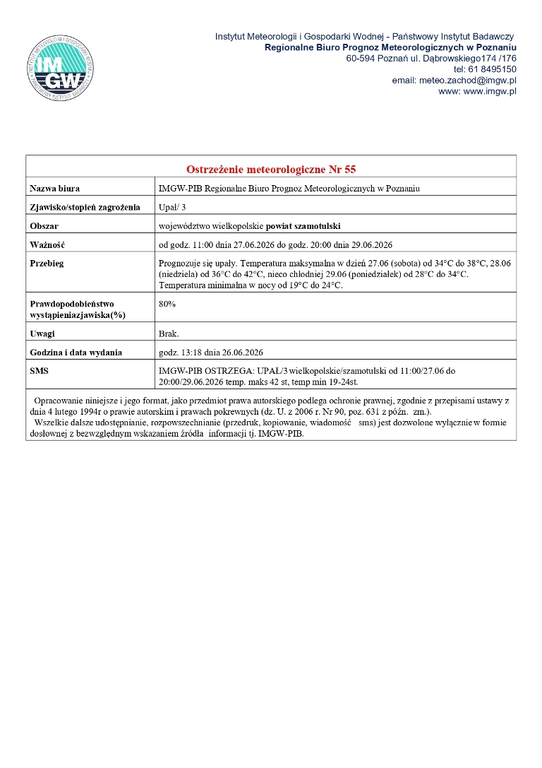 Ostrzeżenie