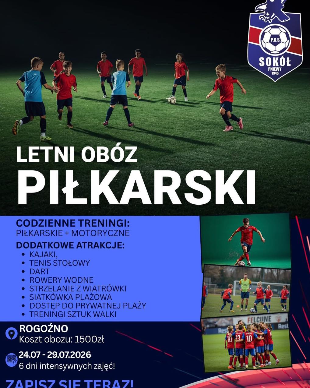 Letni ob&oacute;z piłkarski