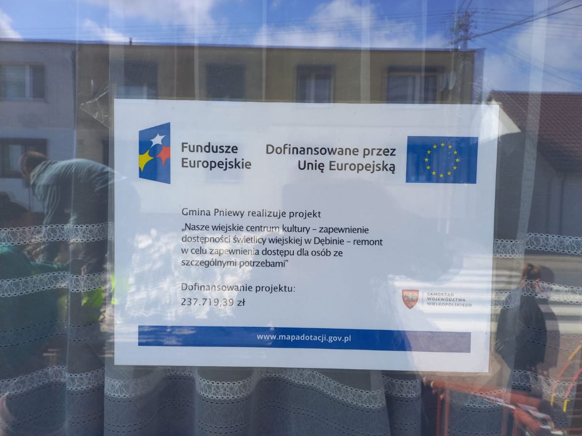 Nasze wiejskie centrum kultury &ndash; zapewnienie dostępności świetlicy wiejskiej w&nbsp;Dębinie