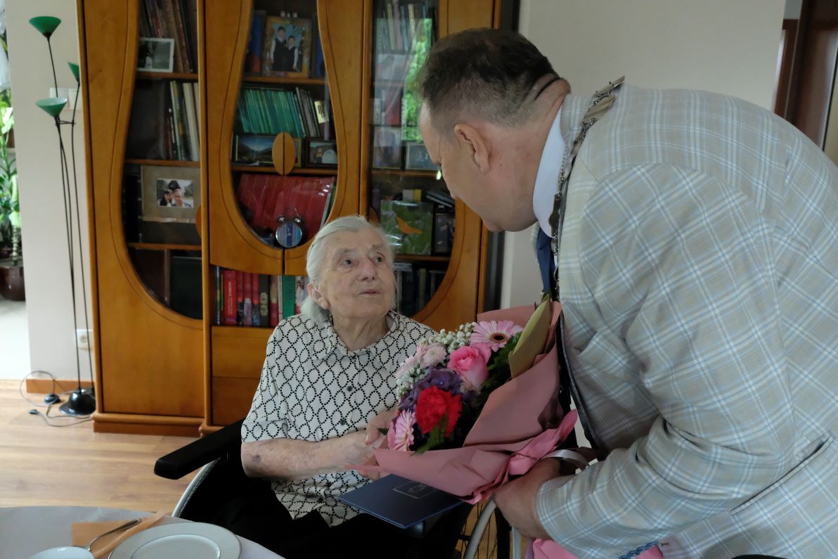 Jubilatce życzenia złożył Burmistrz Gminy Pniewy