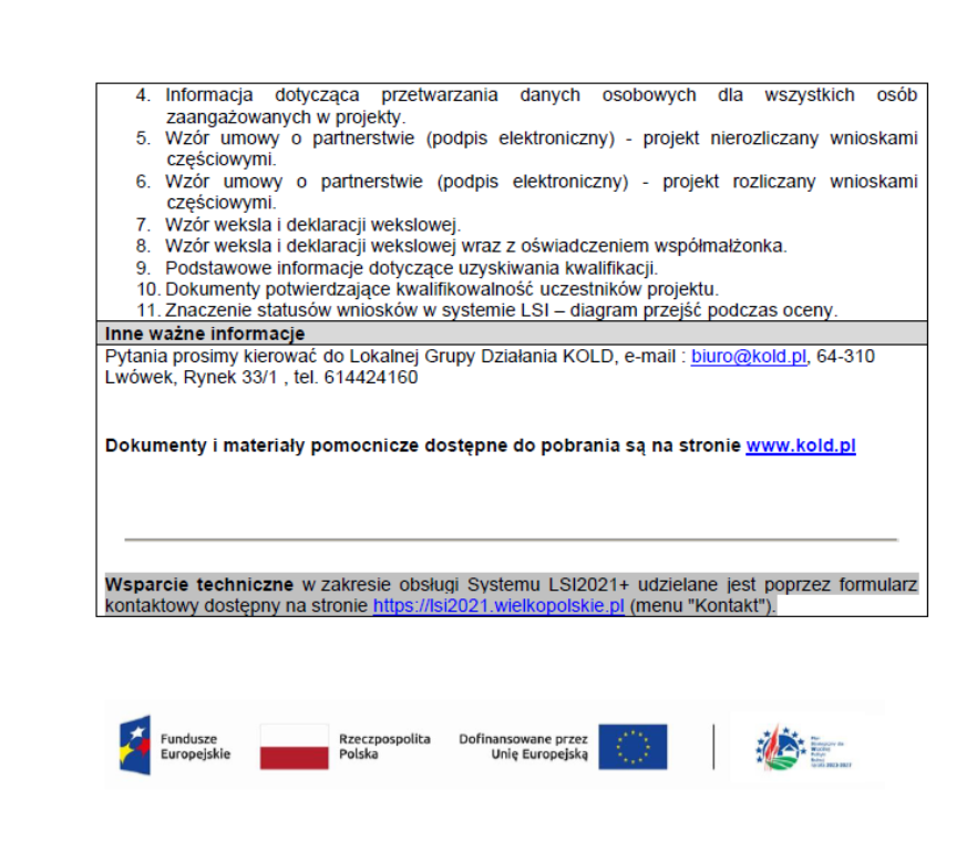 OGŁOSZENIE O NABORZE WNIOSK&Oacute;W O UDZIELENIE WSPARCIA