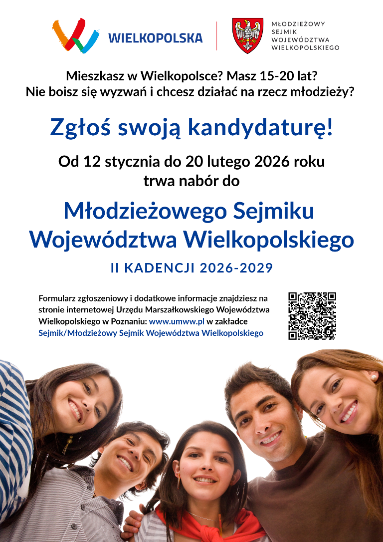 Plakat-nab&oacute;r na&nbsp;Radnych Młodzieżowego Sejmiku Wojew&oacute;dztwa Wielkopolskiego