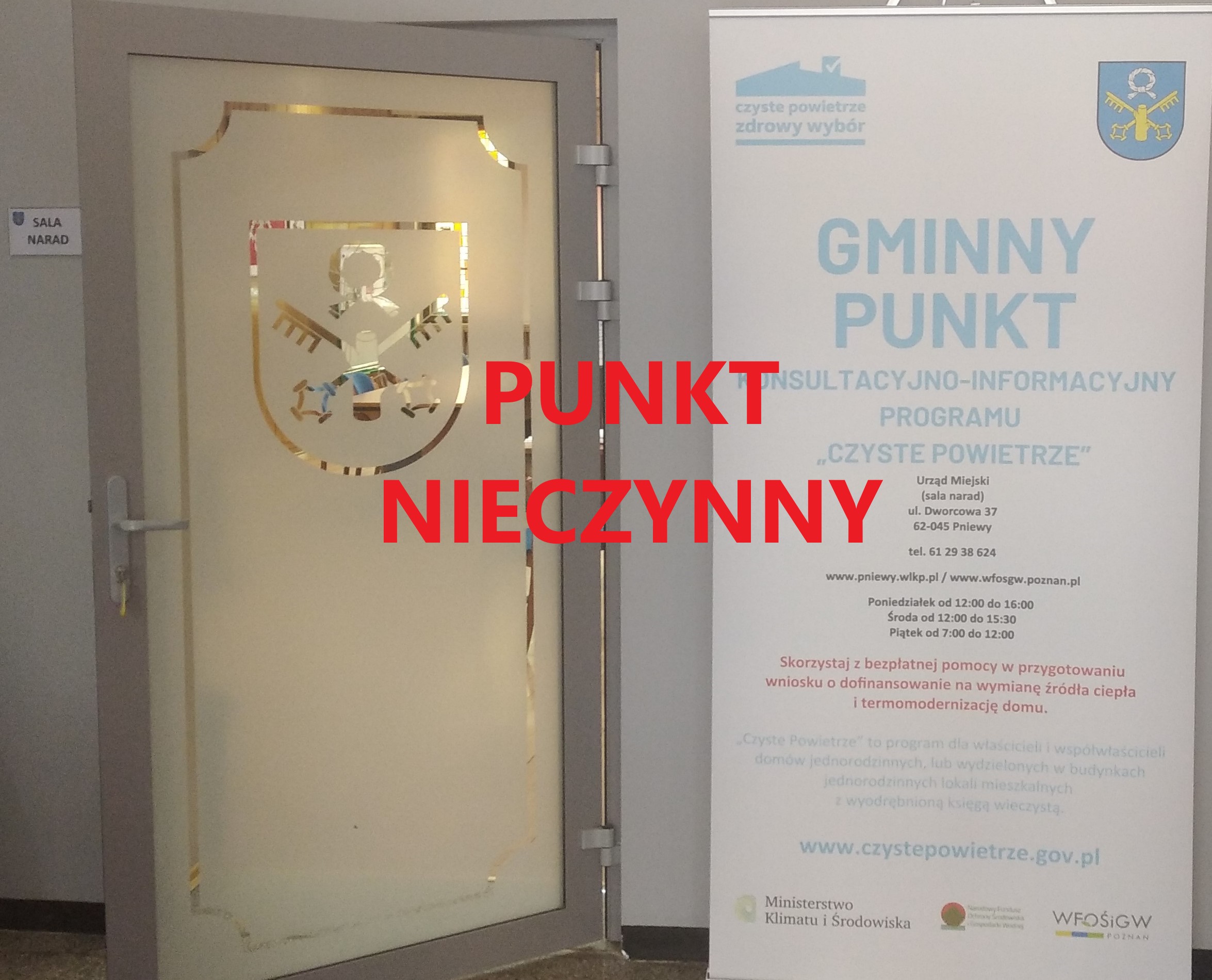 Infografika Punkt Czyste Powietrze nieczynny