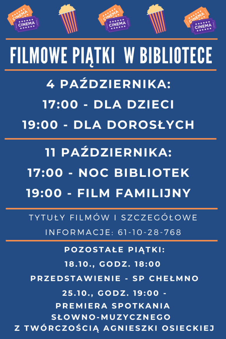 Filmowe piątki w&nbsp;bibliotece