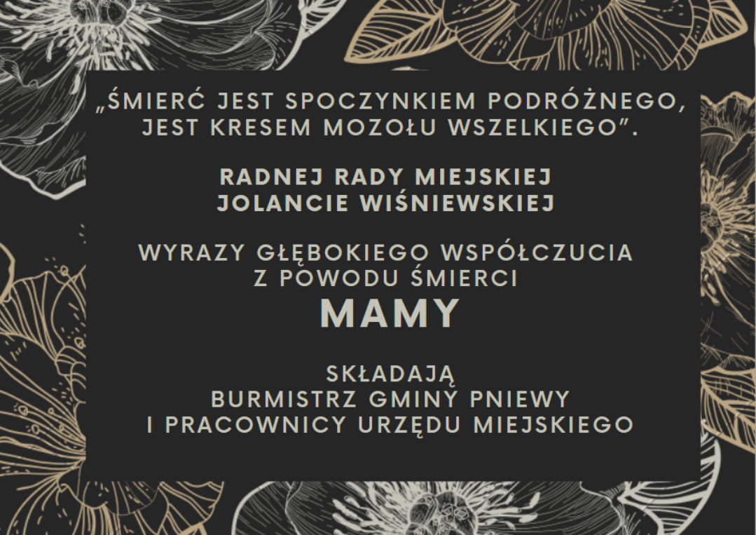 kondolencje dla Radnej