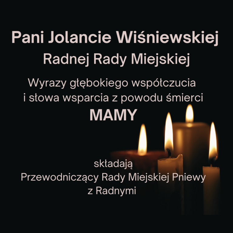 kondolencje od Rady Miejskiej