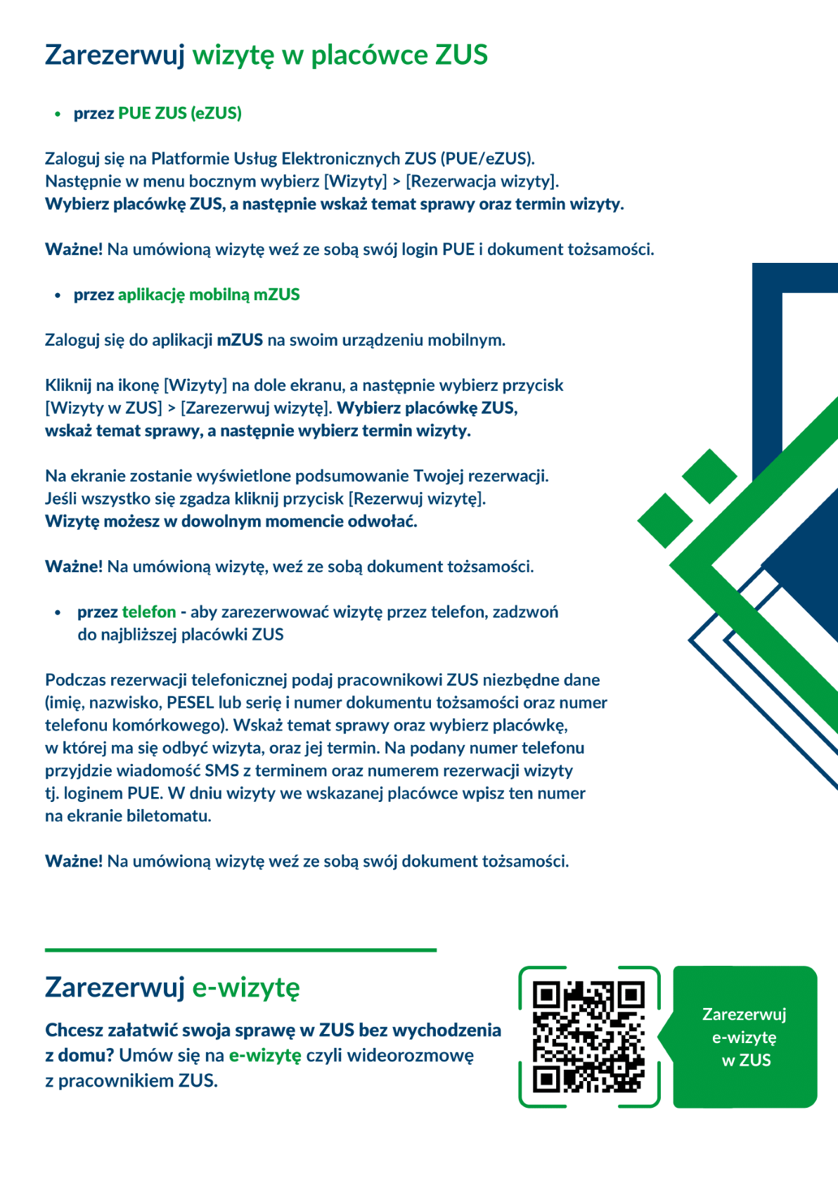 Masz sprawę w&nbsp;ZUS? - zarezerwuj wizytę na&nbsp;wybrany dzień i&nbsp;godzinę
