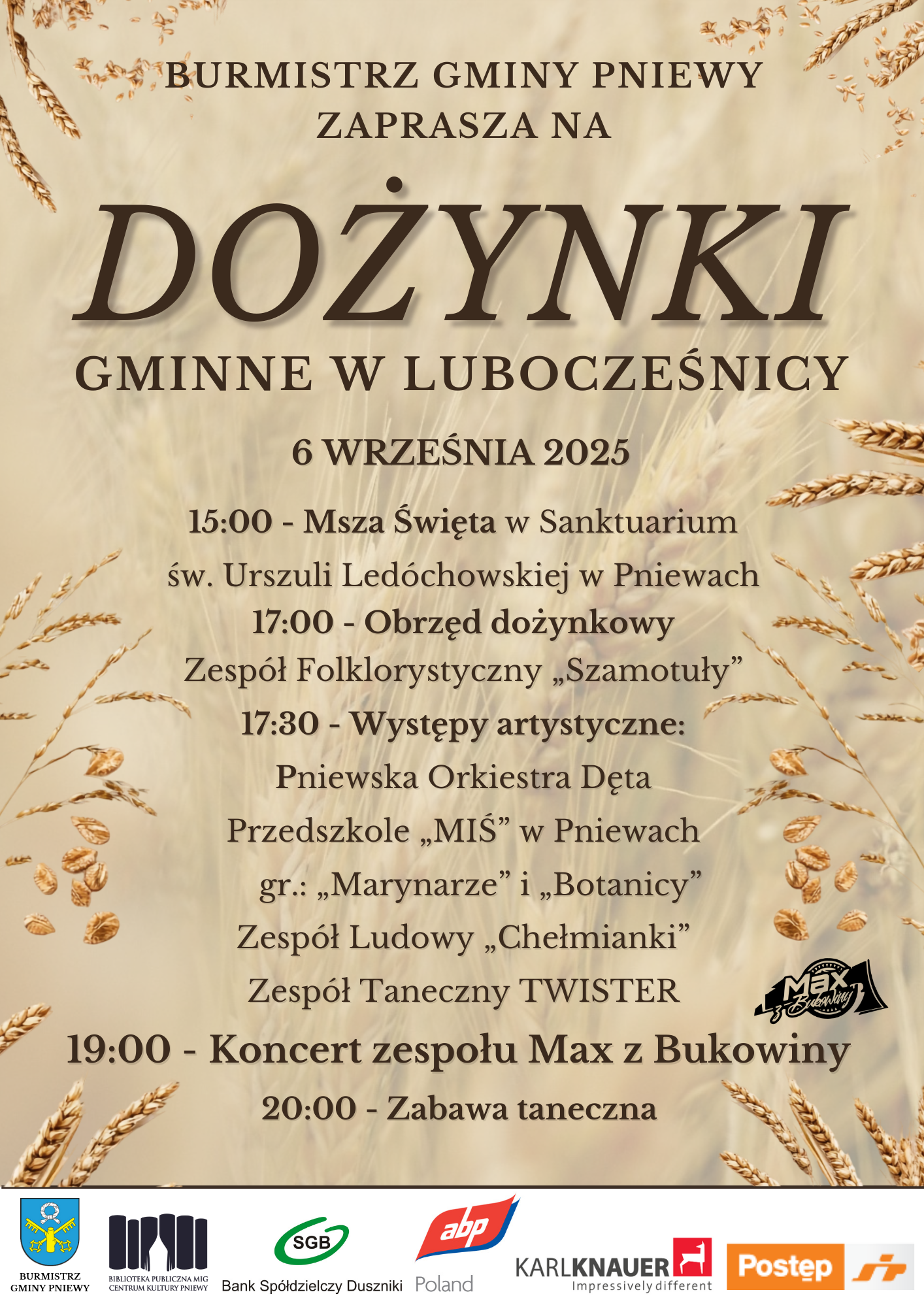 DOŻYNKI GMINNE W LUBOCZEŚNICY