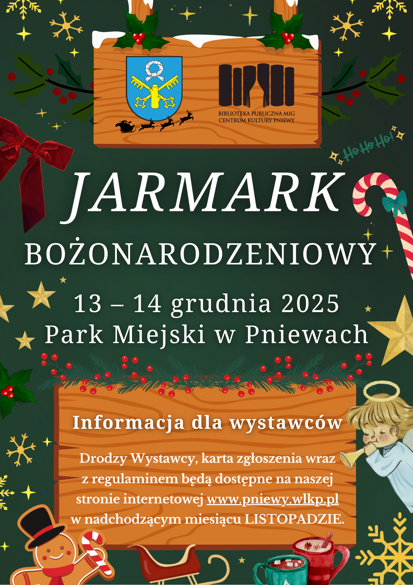 Jarmark Bożonarodzeniowy w&nbsp;Pniewach plakat