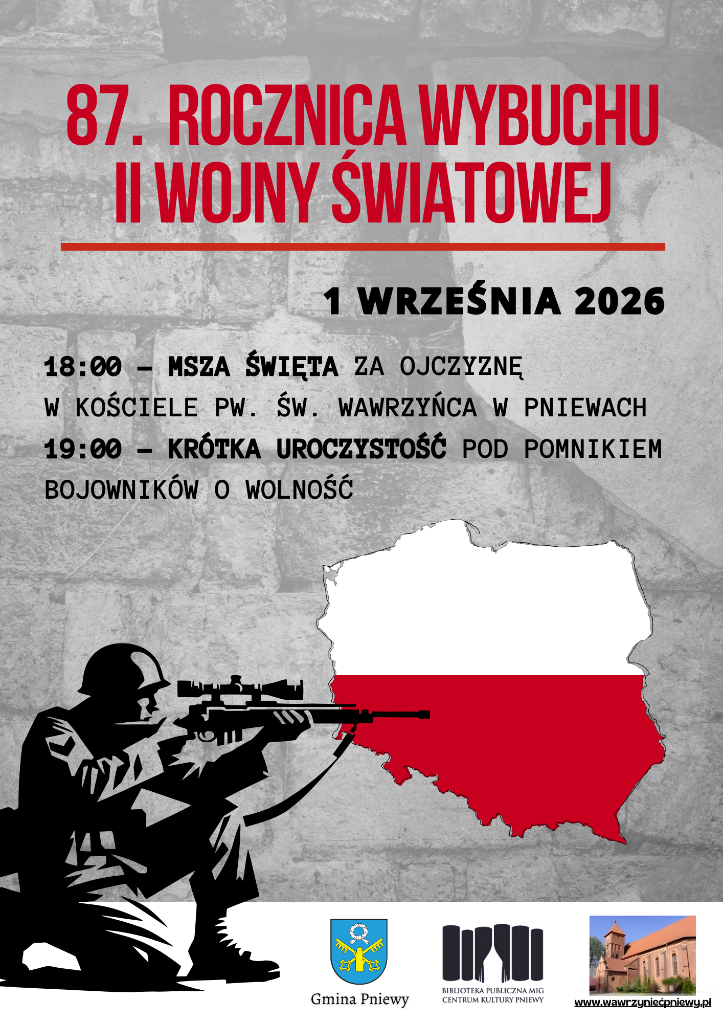 87. Rocznica Wybuchu II Wojny Światowej - plakat