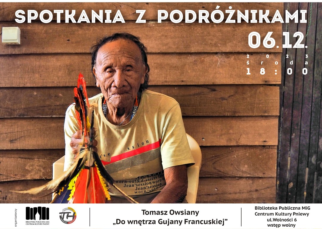 Spotkania z podróżnikami - plakat