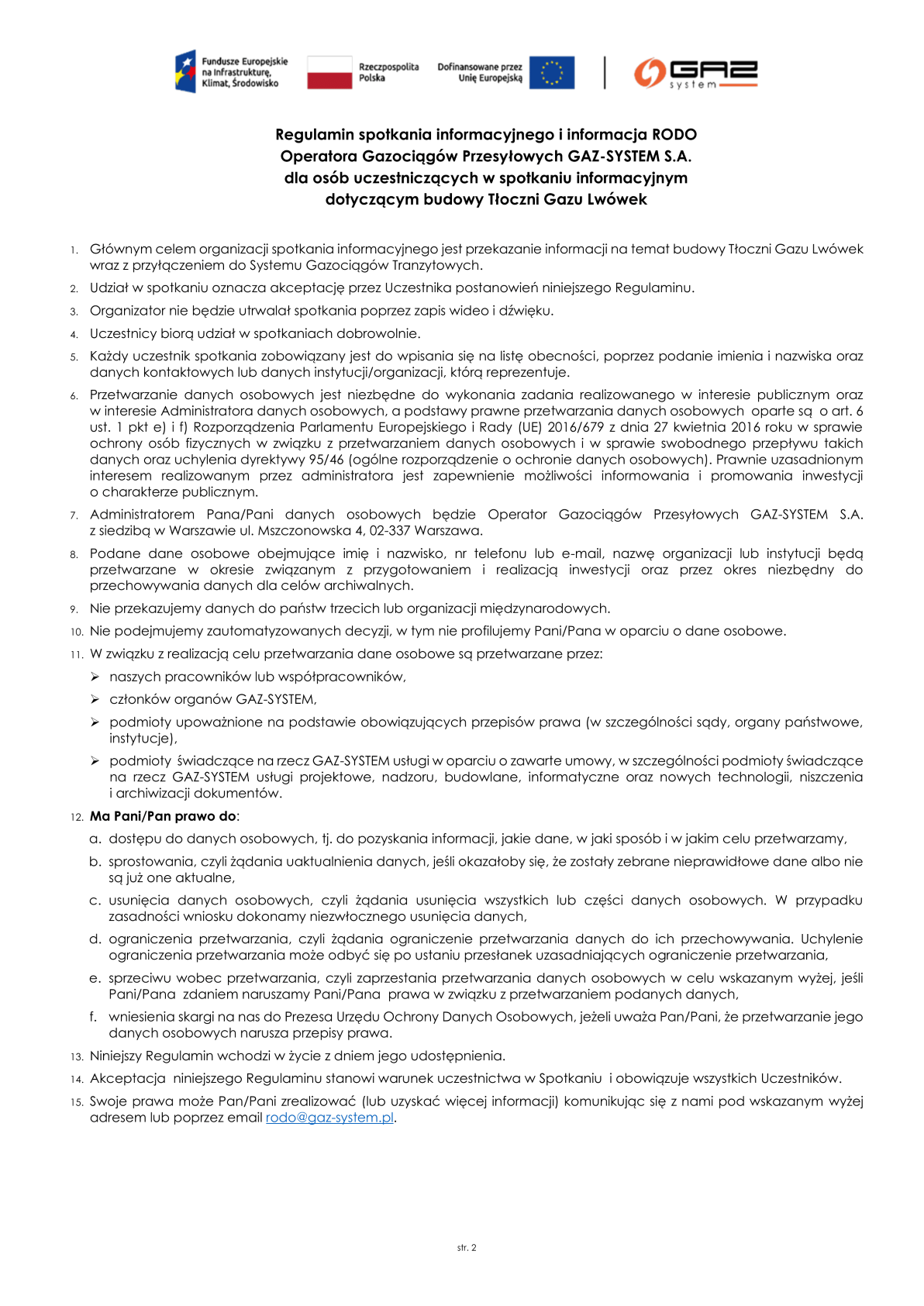 Spotkanie informacyjne dotyczące budowy Tłoczni Gazu Ziemnego Lw&oacute;wek