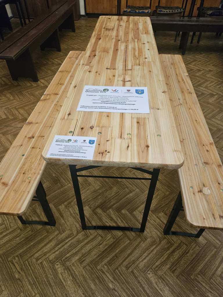 Spotkanie pod chmurką &ndash; doposażenie sołectwa Kikowo w&nbsp;ławostoły i&nbsp;namioty