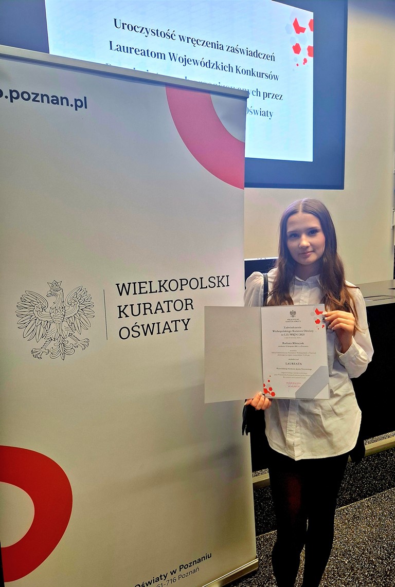 Uroczystość wręczenia zaświadczeń Laureatom Wojewódzkiego Konkursu Języka Niemieckiego