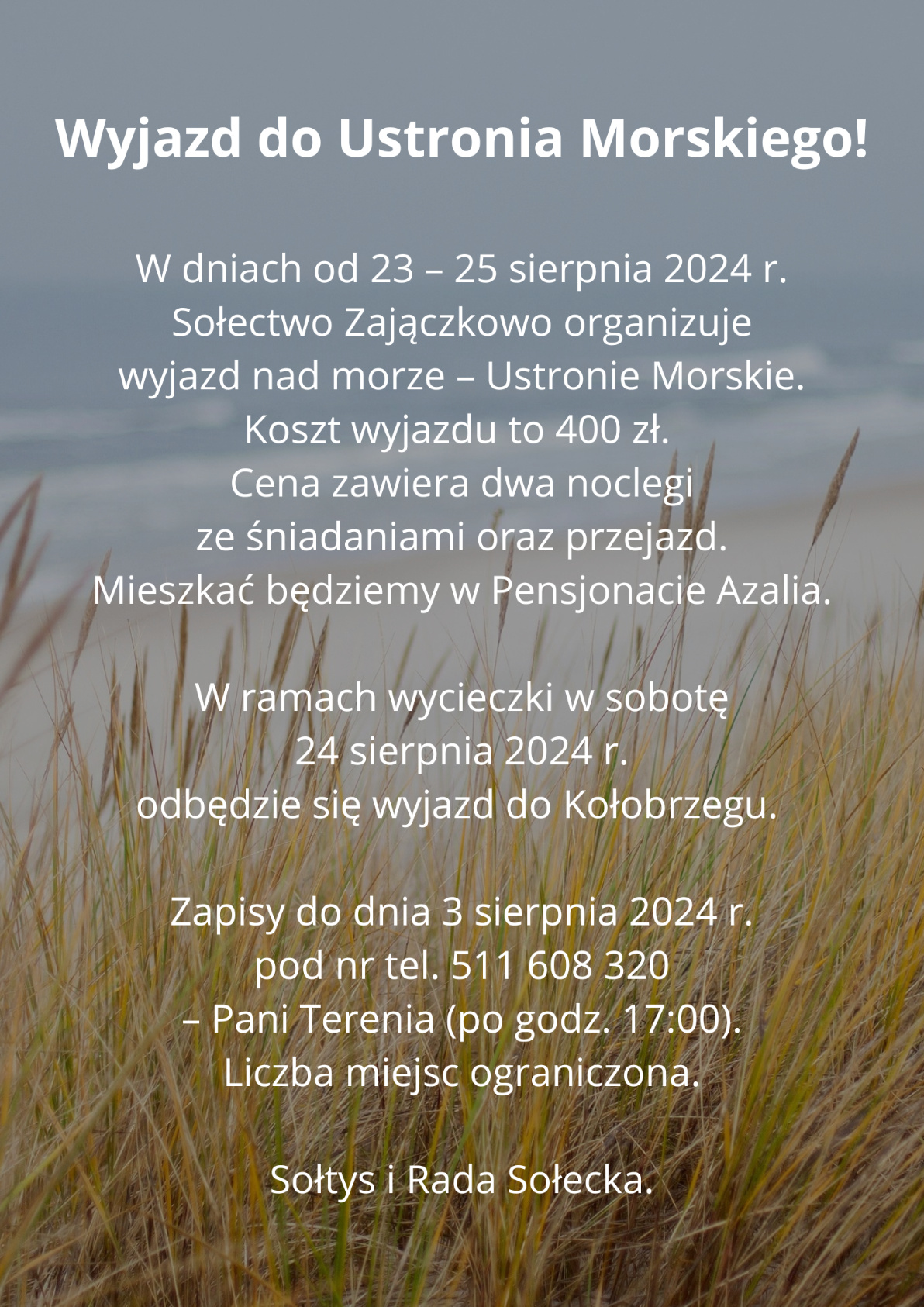 Wyjazd do Ustronia Morskiego!