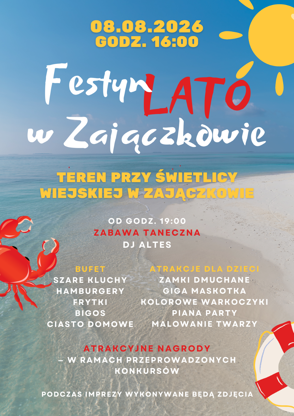 Festyn w&nbsp;Zajączkowie - plakat - 8 sierpnia 2026