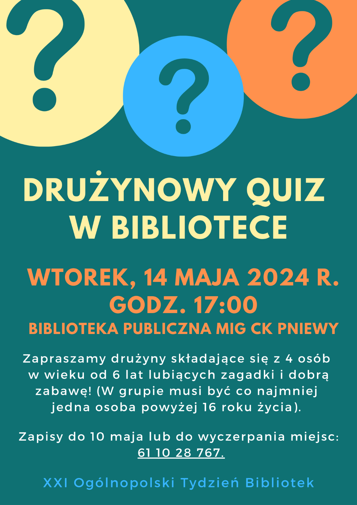 Drużynowy quiz w bibliotece