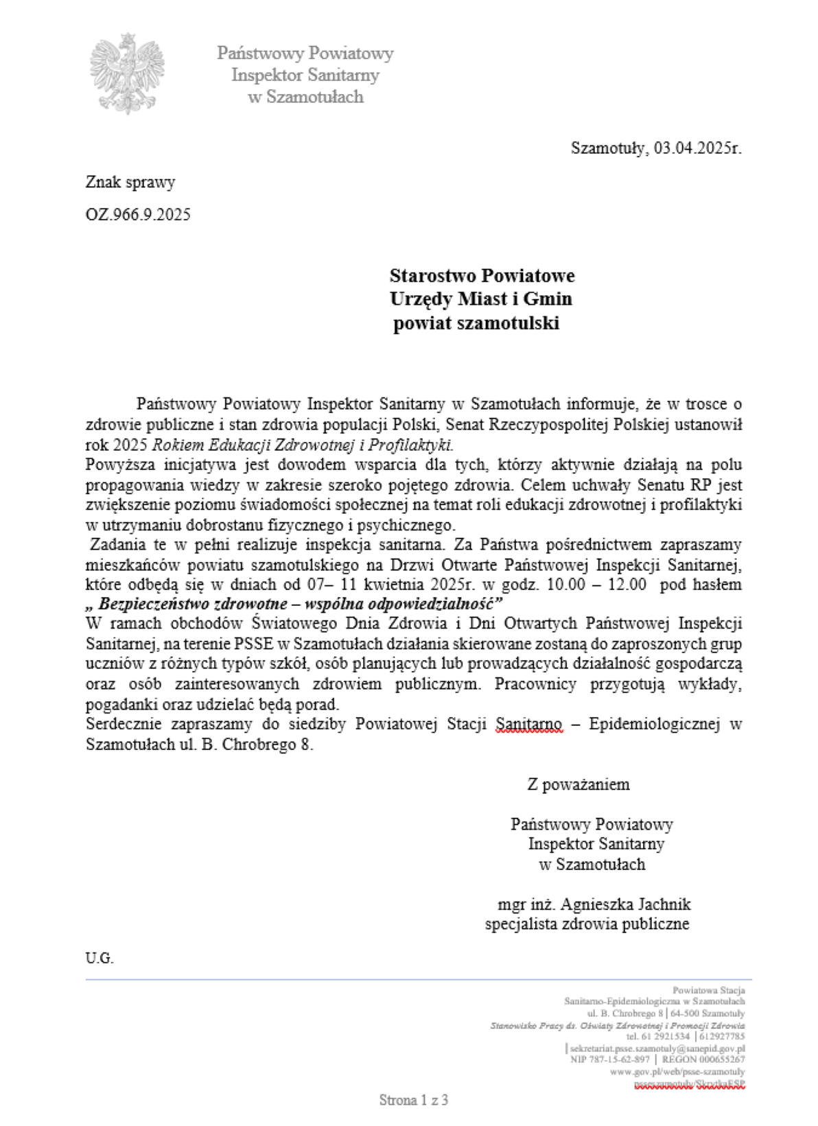 Drzwi Otwarte Inspekcji Sanitarnej