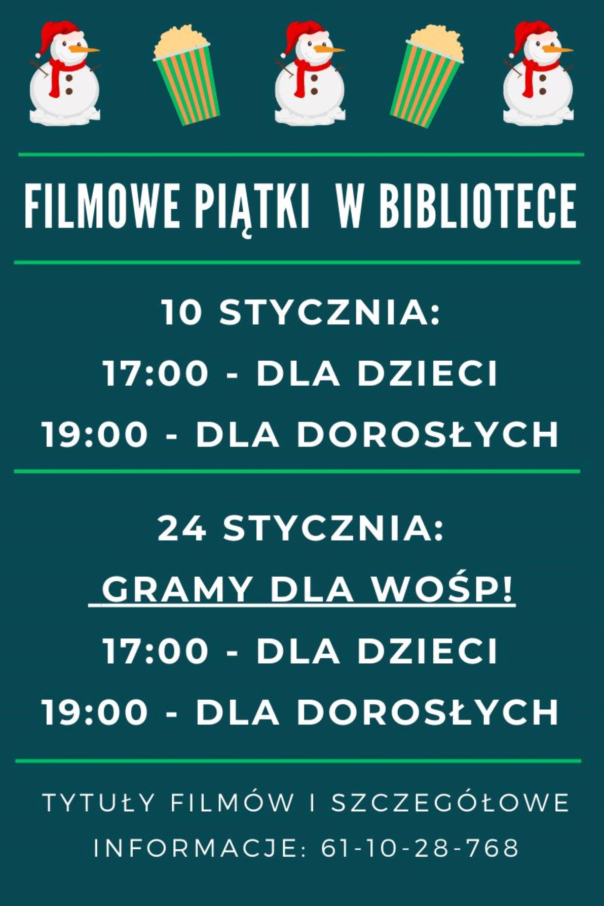 Filmowe piątki w bibliotece