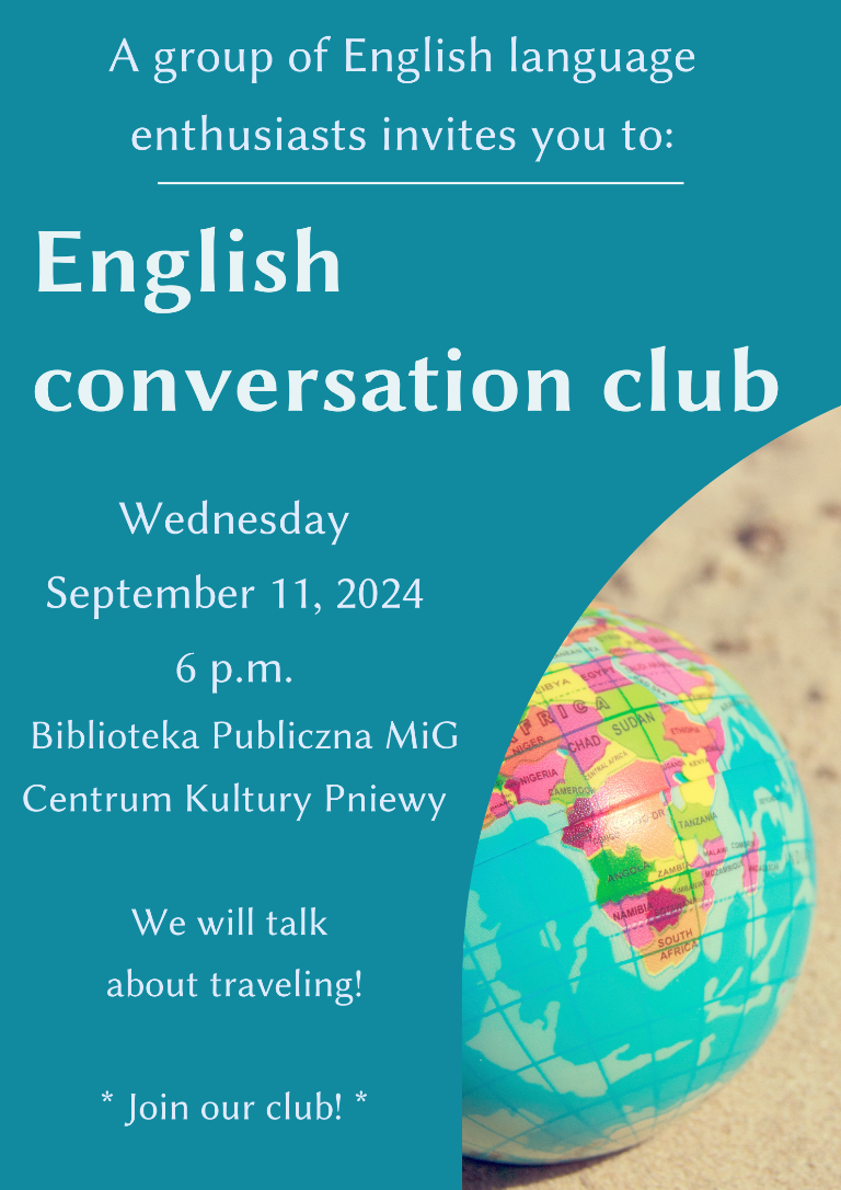Klub języka angielskiego -plakat
