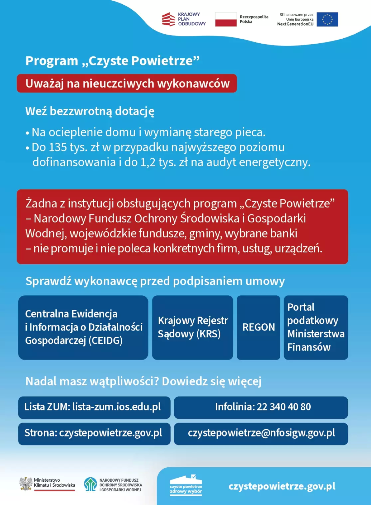 Program &bdquo;Czyste Powietrze&rdquo;. Uważaj na&nbsp;nieuczciwych wykonawc&oacute;w