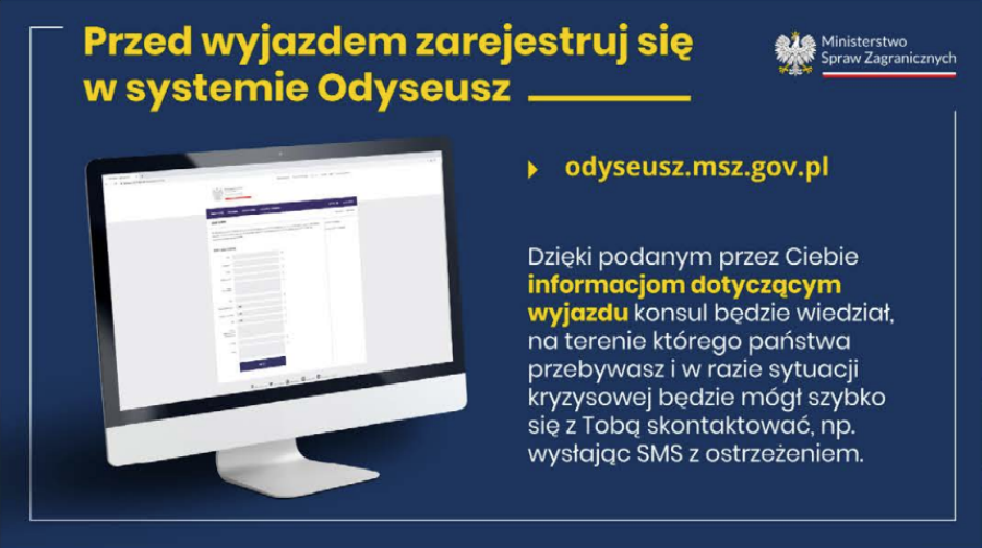 Wakacje za granicą - zarejestruj się do systemu Odyseusz