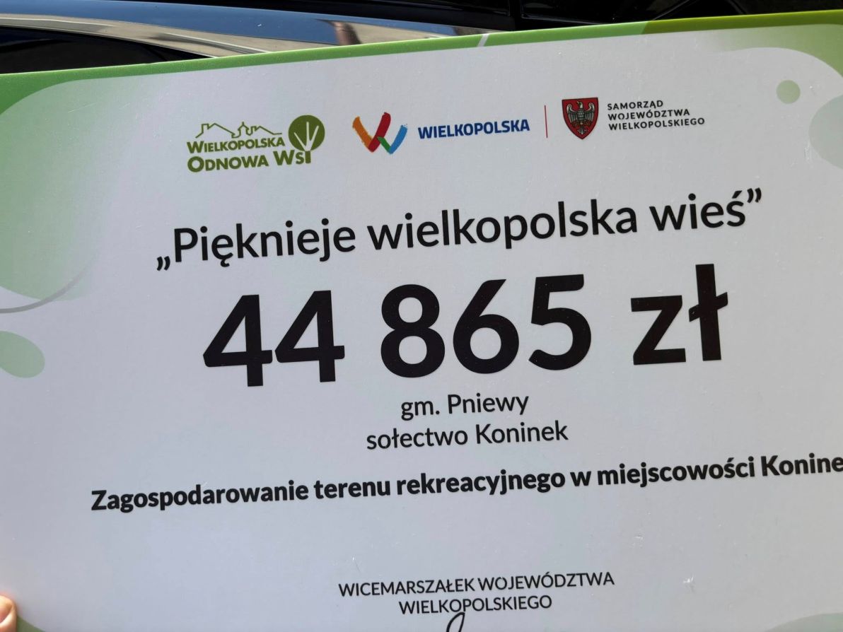 Otrzymaliśmy dofinansowanie w&nbsp;konkursie &bdquo;Pięknieje Wielkopolska Wieś&rdquo;!