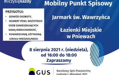 Zdjęcie do Mobilny Punkt Spisowy - Jarmark św. Wawrzyńca