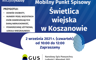 Zdjęcie do Mobilny Punkt Spisowy - Koszanowo