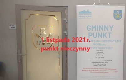 Zdjęcie do Punkt "Czyste Powietrze" nieczynny w dniu 1 listopada