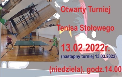 Zdjęcie do Otwarty turniej tenisa stołowego