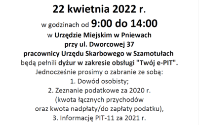 Zdjęcie do Dyżur pracownika Urzędu Skarbowego