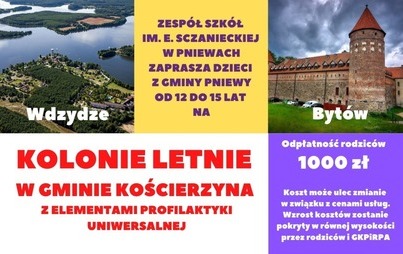 Zdjęcie do Kolonie letnie! Kościerzyna