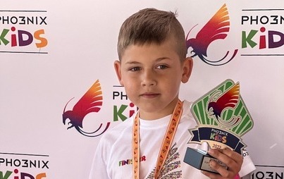 Zdjęcie do Antoni Szajek z Pniew ze srebrnym medalem na JBL Triathlon Sierak&oacute;w