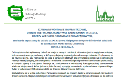 Zdjęcie do XXX Krajowa Pielgrzymka Sołtys&oacute;w i Środowisk Wiejskich