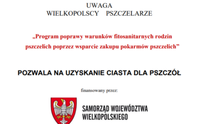 Zdjęcie do UWAGA WIELKOPOLSCY PSZCZELARZE !