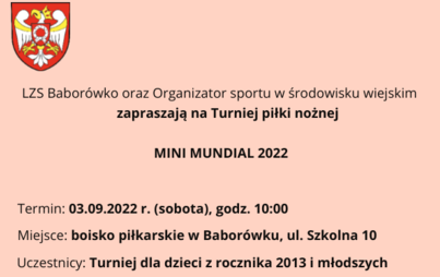 Zdjęcie do Zaproszenie na Mini Mundial 2022